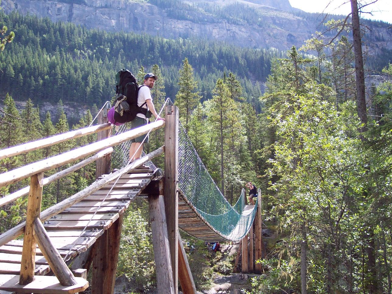 Suspension bridge near whitehorn